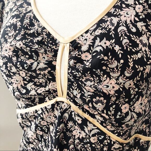 Rebecca Taylor Silk Floral Top with Cut-Outs - Picture 2 of 7